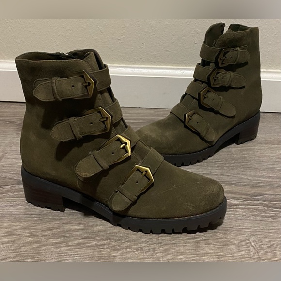 Blondo Leather Waterproof Moto Buckle Ankle Boots | Booties - Picture 1 of 9